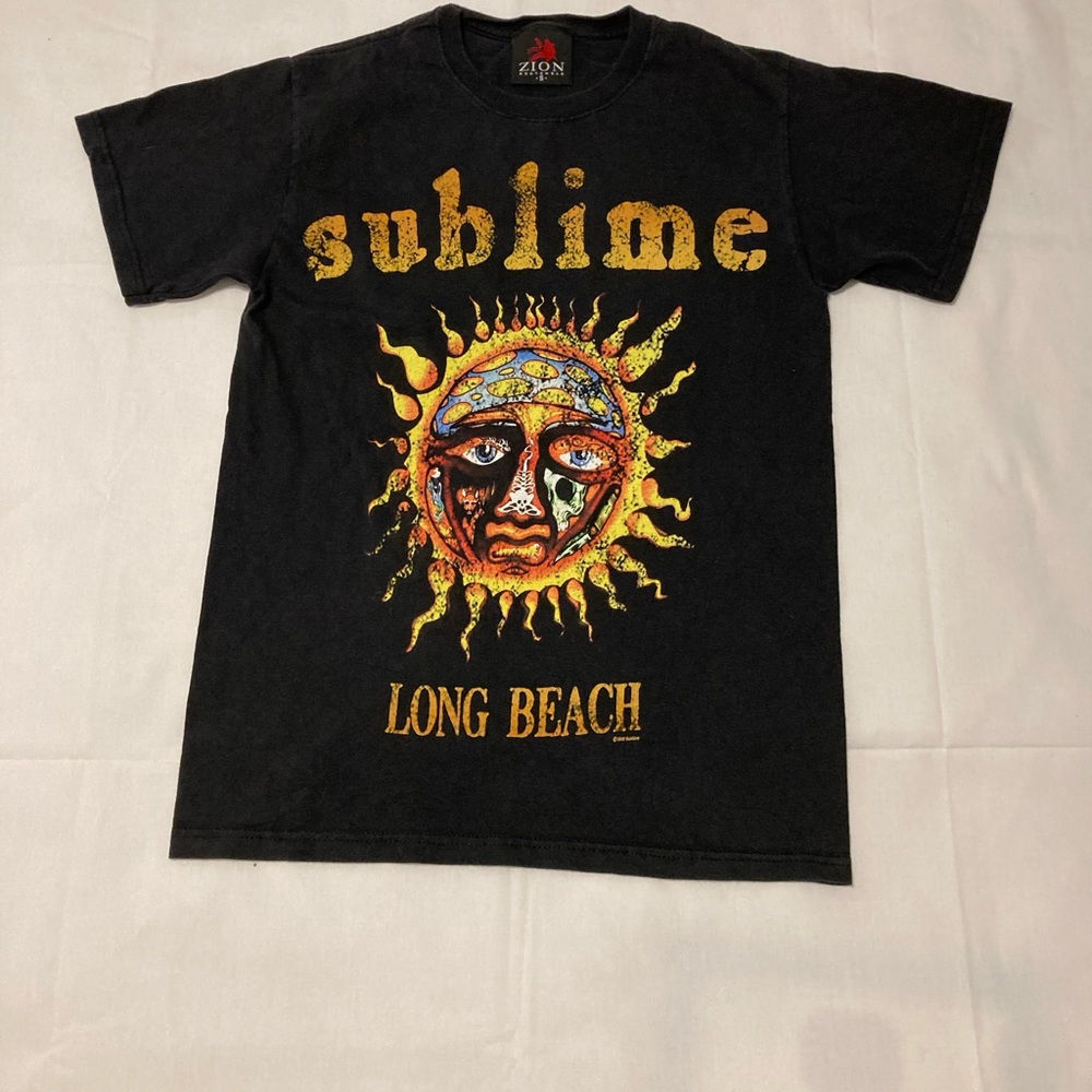 Pre-Owned Vintage Sublime Long Beach, black T-shirt